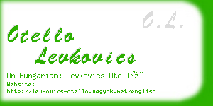 otello levkovics business card